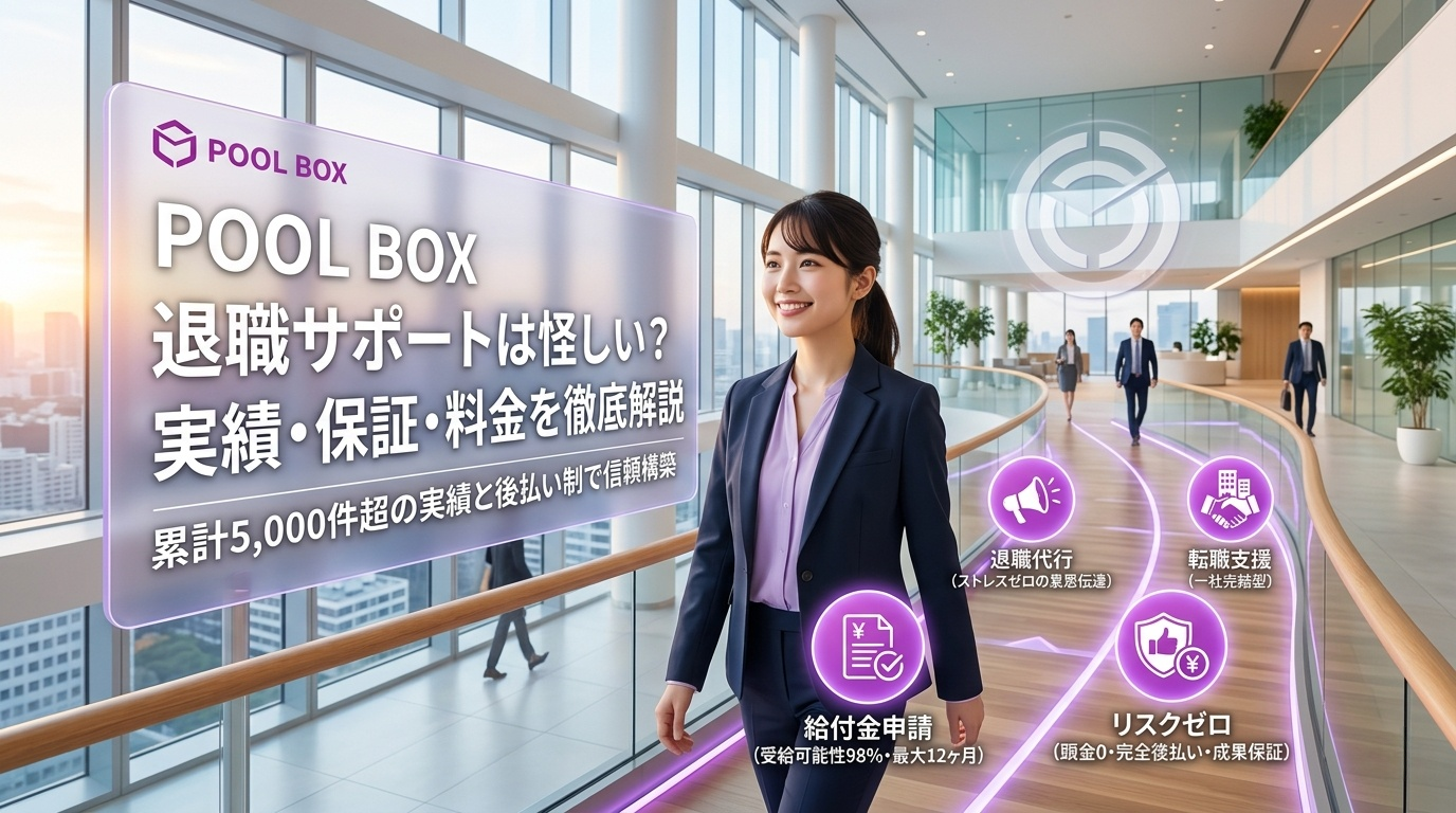 POOL BOXの退職給付金サポートを利用して安心している30代男性と担当者によるオンライン無料相談の場面